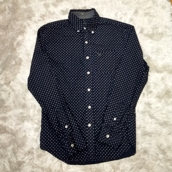American Eagle Outfitters Other - American Eagle navy blue polka dot button down